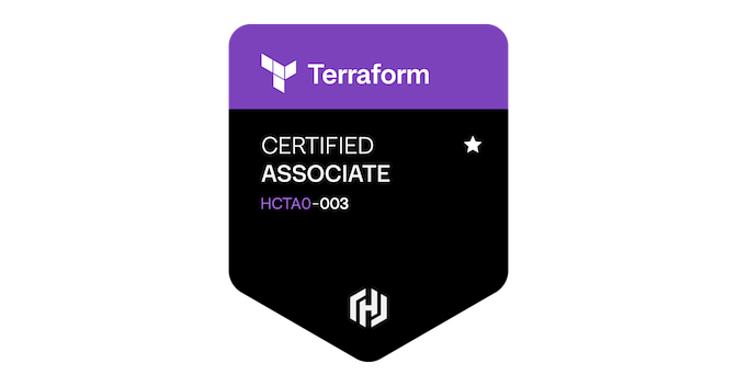 HashiCorp Certified Terraform Associate badge